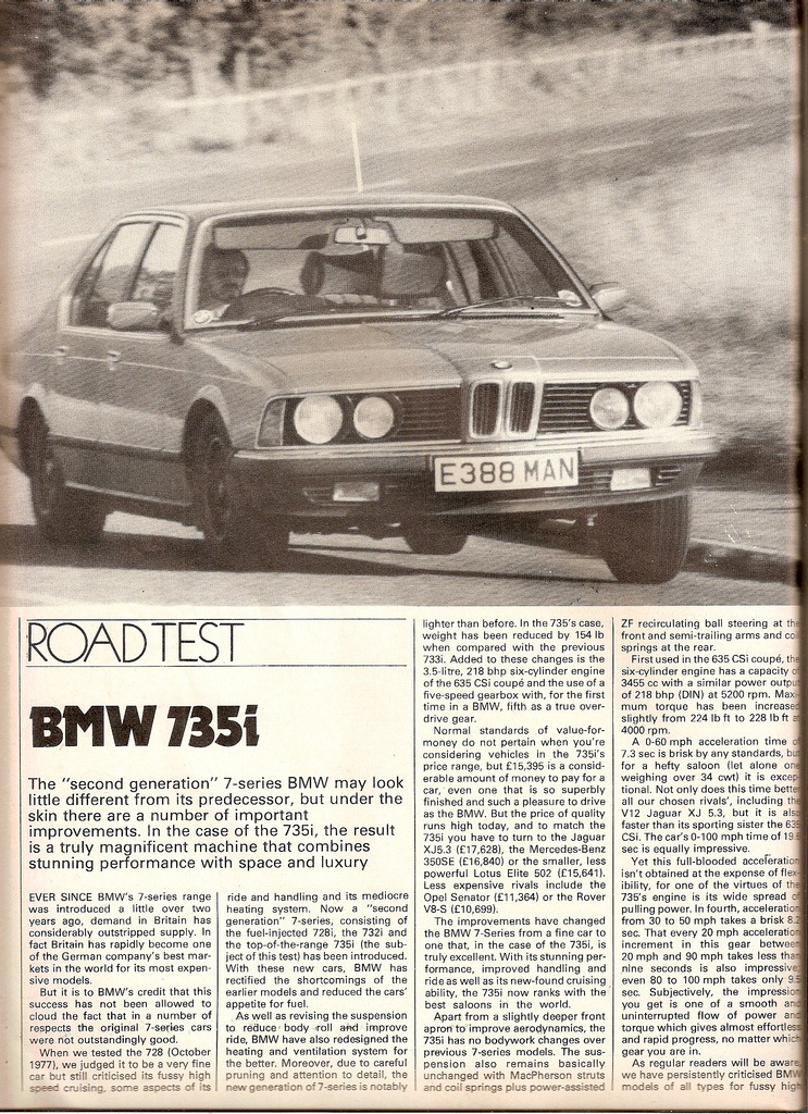 Тест БМВ 735 1979 рік 1