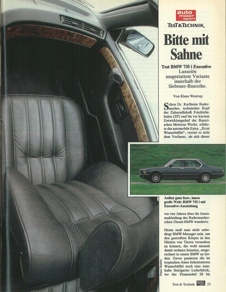 Тест BMW 735i Executive 1984 2