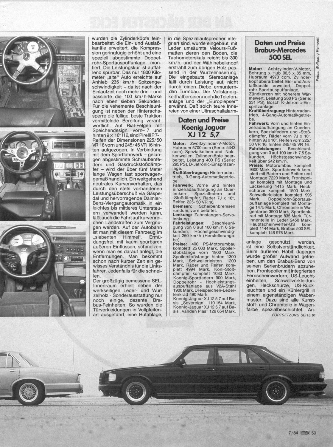 Test MK BMW 735i & Brabus 500 SEL & XJ 5