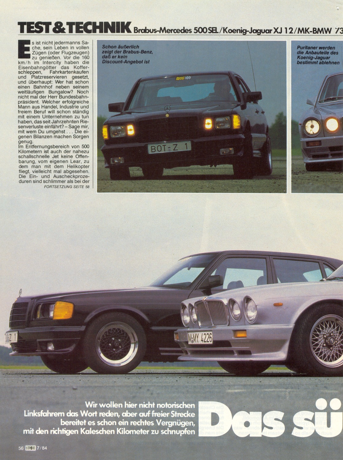 Test MK BMW 735i & Brabus 500 SEL & XJ 2