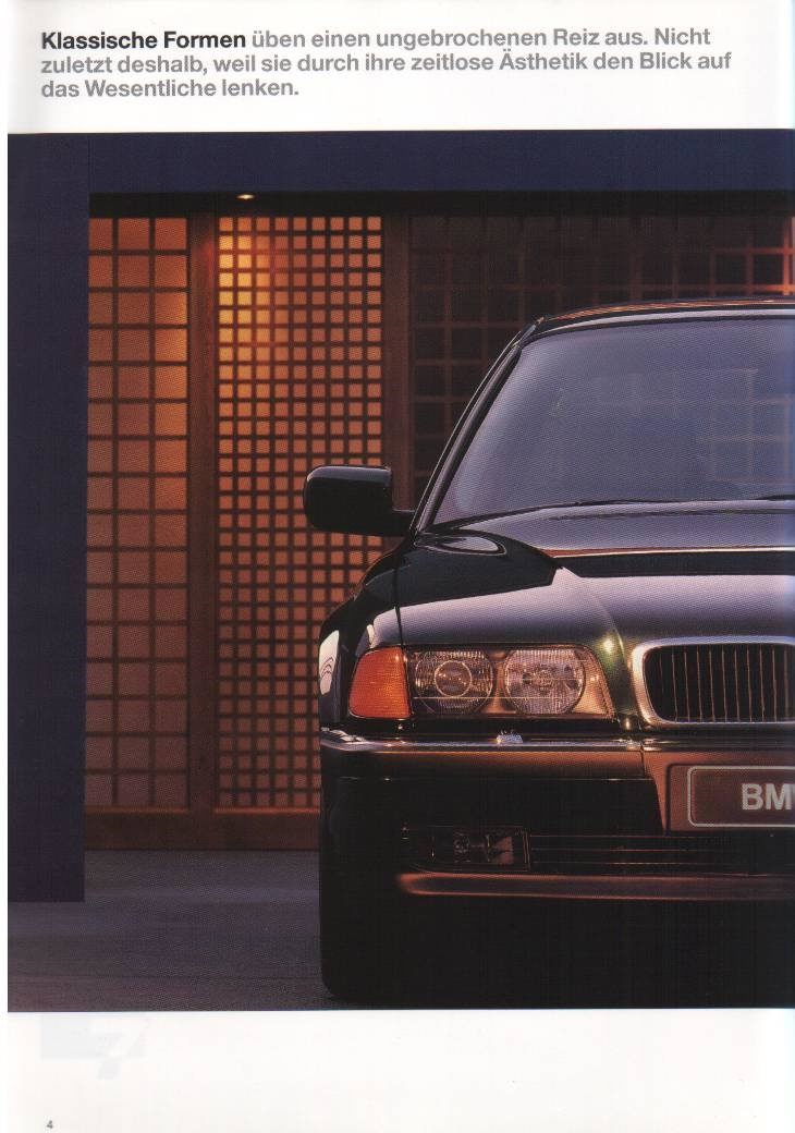 Оригінальна дилерська брошура BMW 7 Series e38 2