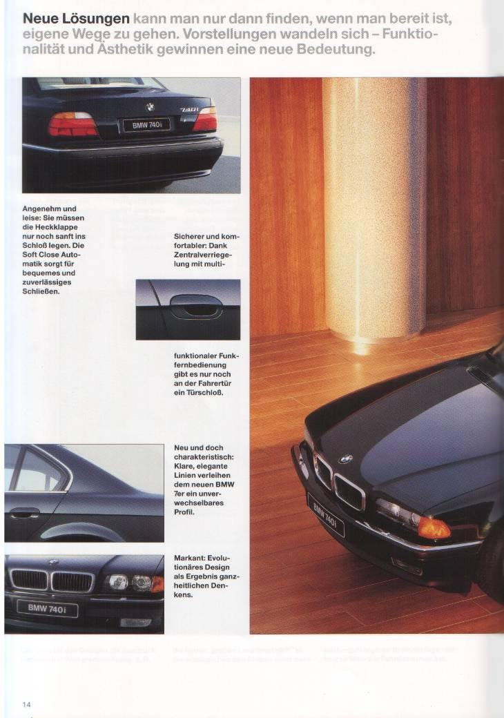 Оригінальна дилерська брошура BMW 7 Series e38 5