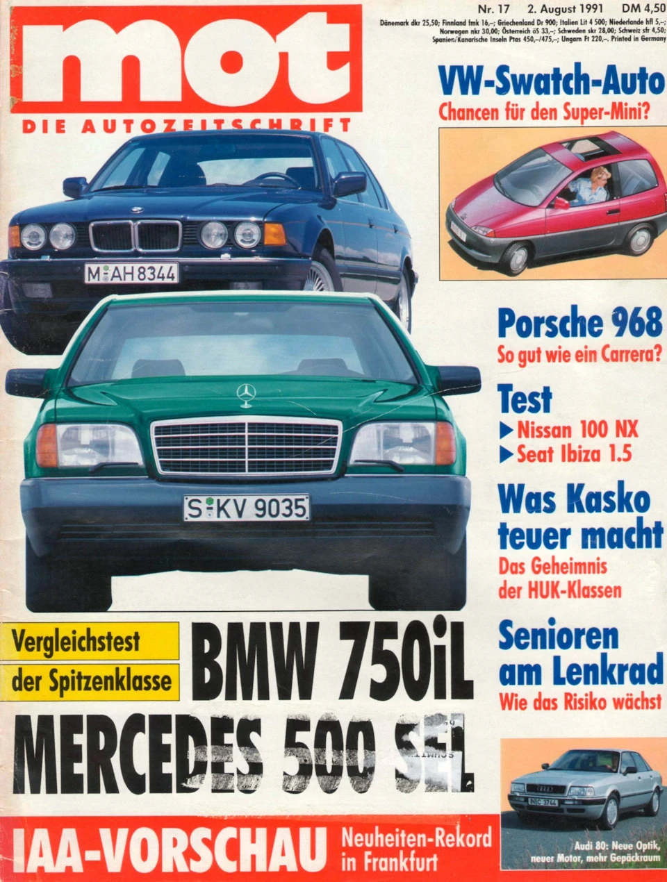 BMW 750iL Highline vs Mercedes W140 500SEL