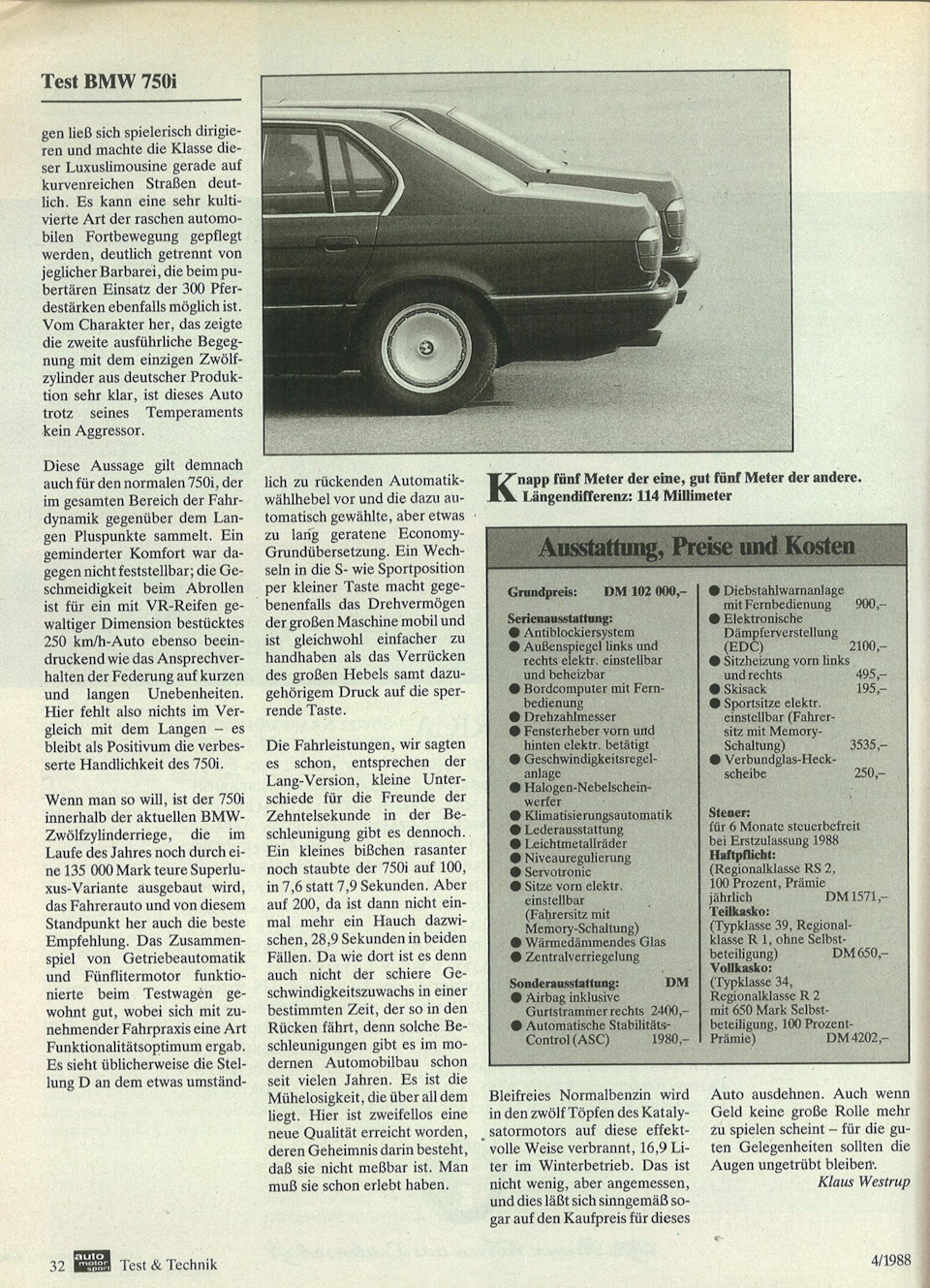 Тест BMW 750iL 1988 4