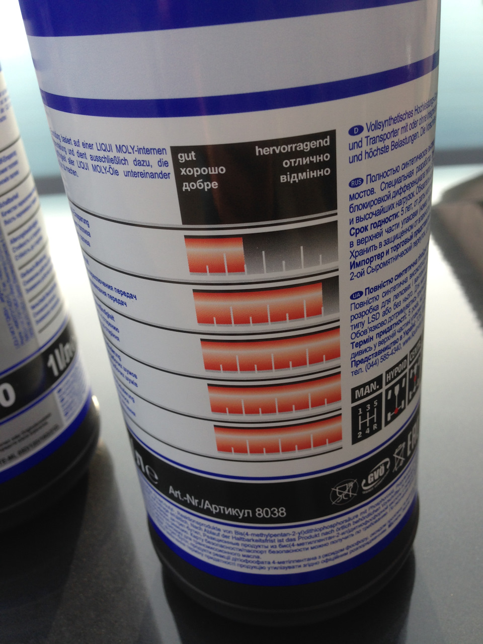 Liqui Moly Vollsynthetisches Hypoid Getriebeol 3