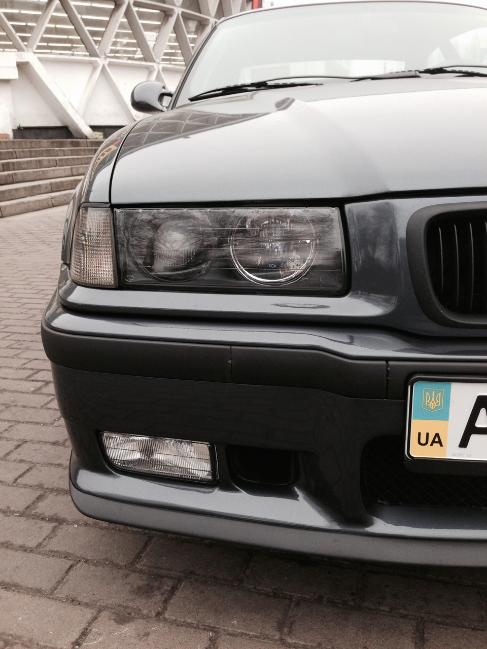 Поставив оптику на авто. Hella black. 3