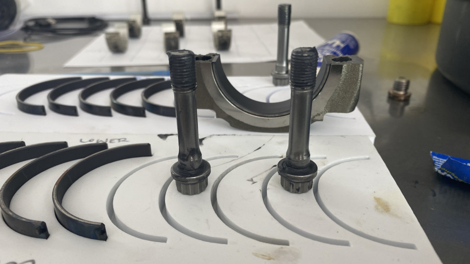 BE bearings вкладиші, ARP болти 3