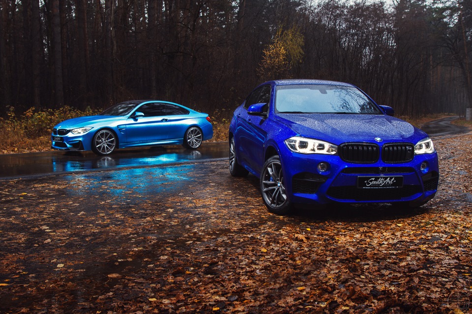 Sky Blue Chrome ///M4 & Raspberry Blue X6M 3
