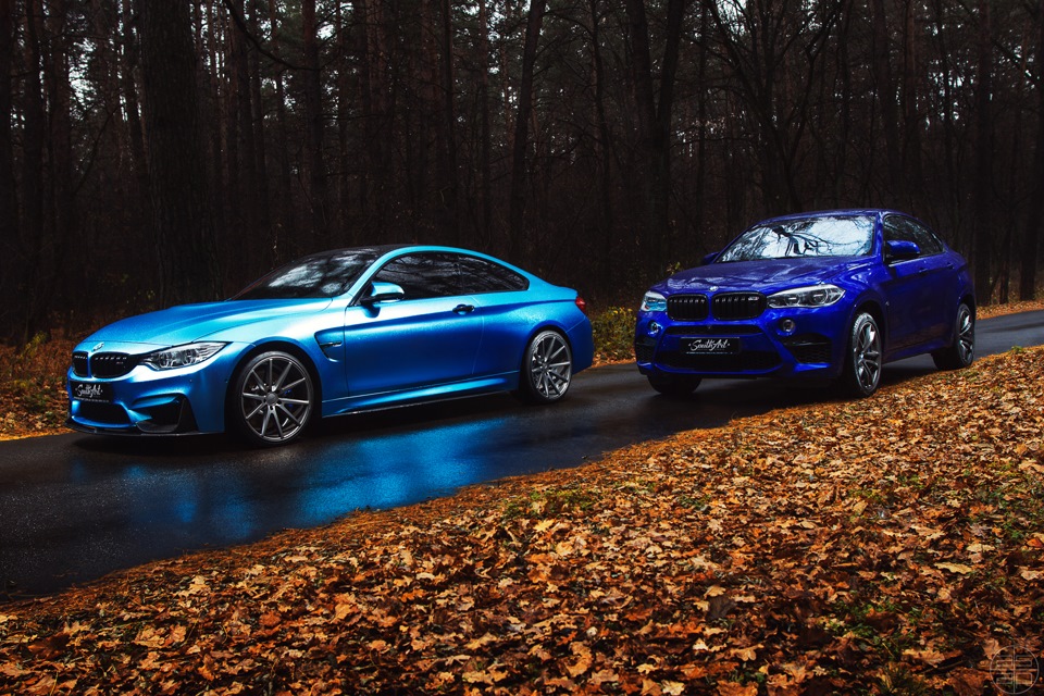 Sky Blue Chrome ///M4 & Raspberry Blue X6M 2