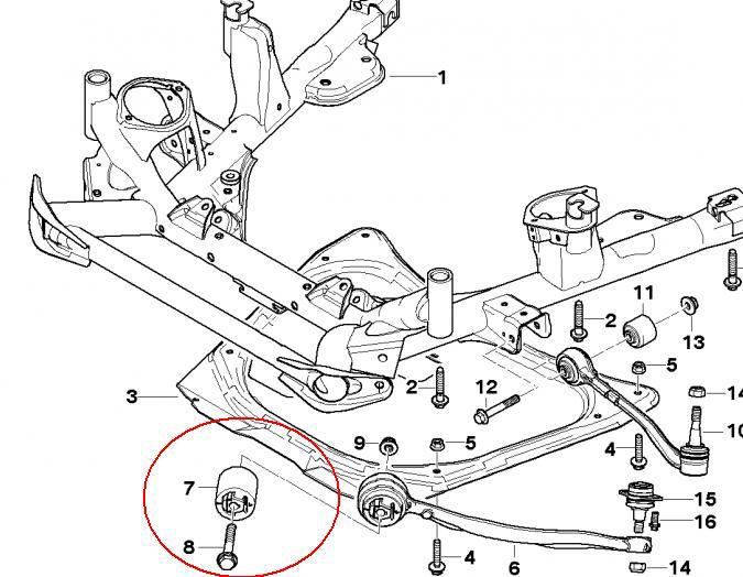 Сайленблоки нижніх передніх важелів 1