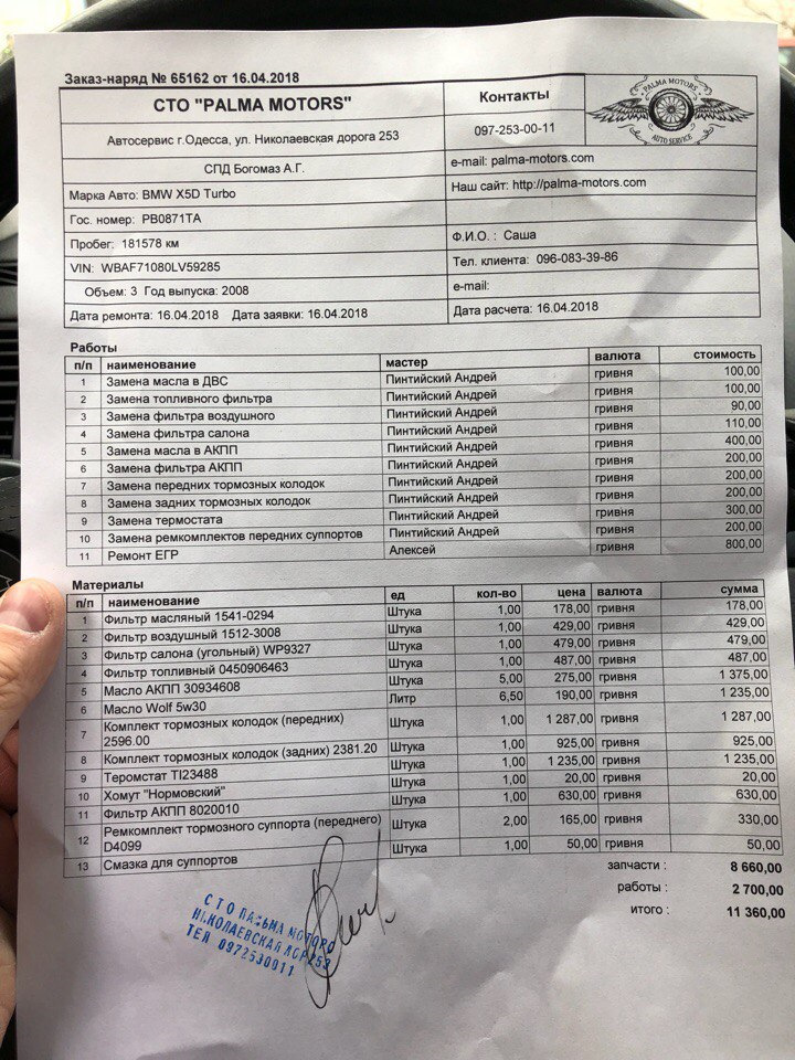 Перше планове ТО 1