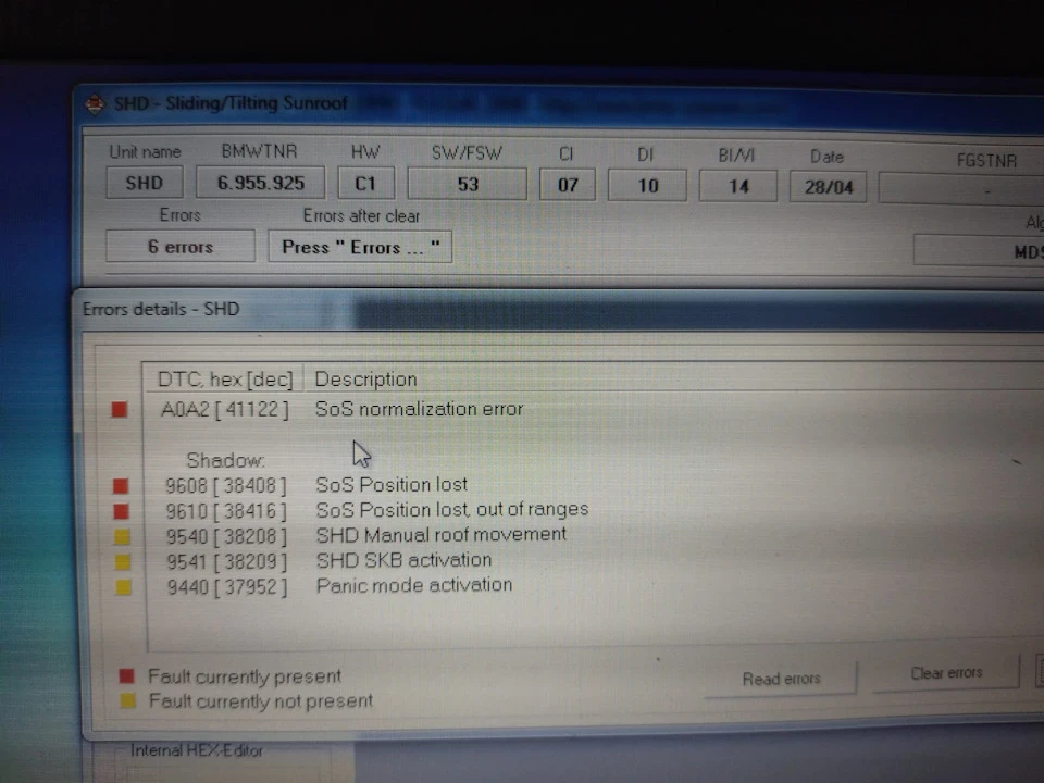 Включение подогревателя BMW Scanner 1.4.0