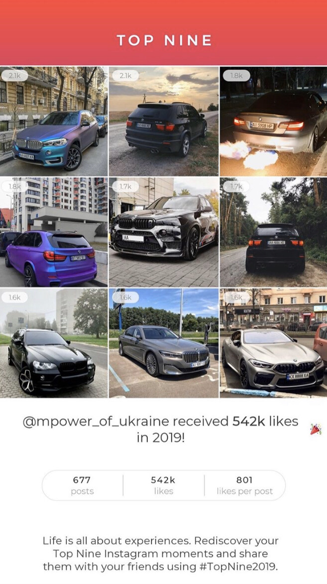 #9. Х5 in instagram 🔝 1