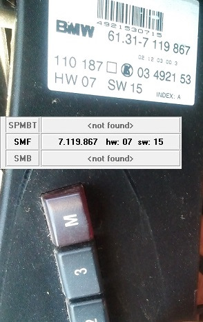E53 ремонт блоку пам'яті сидінь 7.119.867 HW07 SW15 1