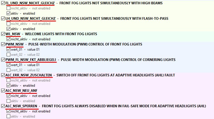 Туманки LED + кодування 3