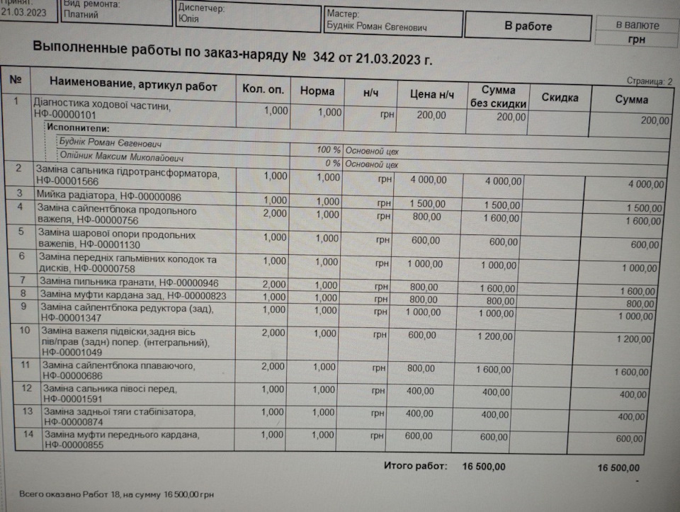технічка Велике обслуговування підвіски 1