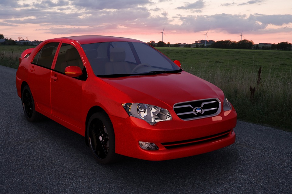 BYD F3 в 3D Max 4