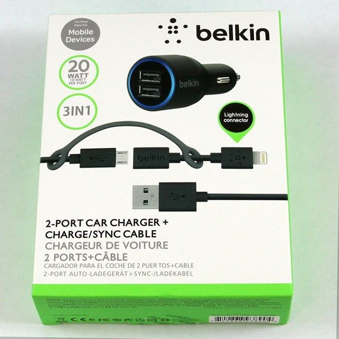 2017.04.27 Автозарядка BELKIN на 2 usb 1