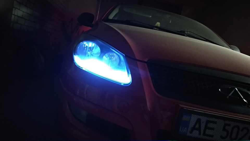 Заміна LED 6000K на 8500K + Сині LED габарити 3