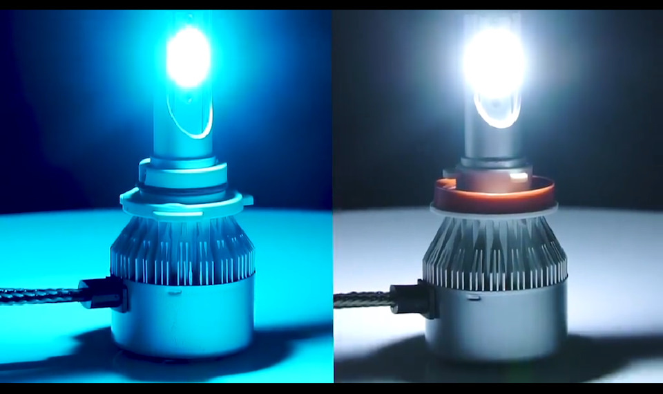 Заміна LED 6000K на 8500K + Сині LED габарити 1