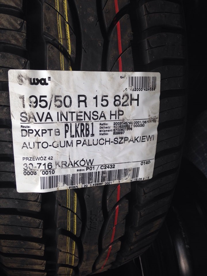 SAVA INTENSA HP 195/50/15 1