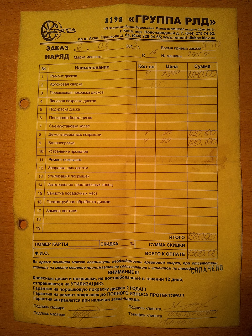 Готування дисків 1