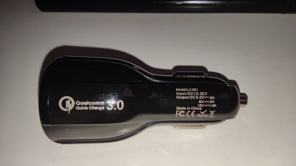 Quick Charge 3.0 в прикурювач 1