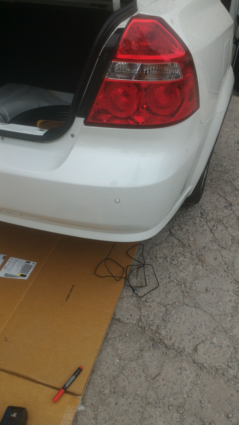 Установка парктроніка Chevrolet Aveo 1