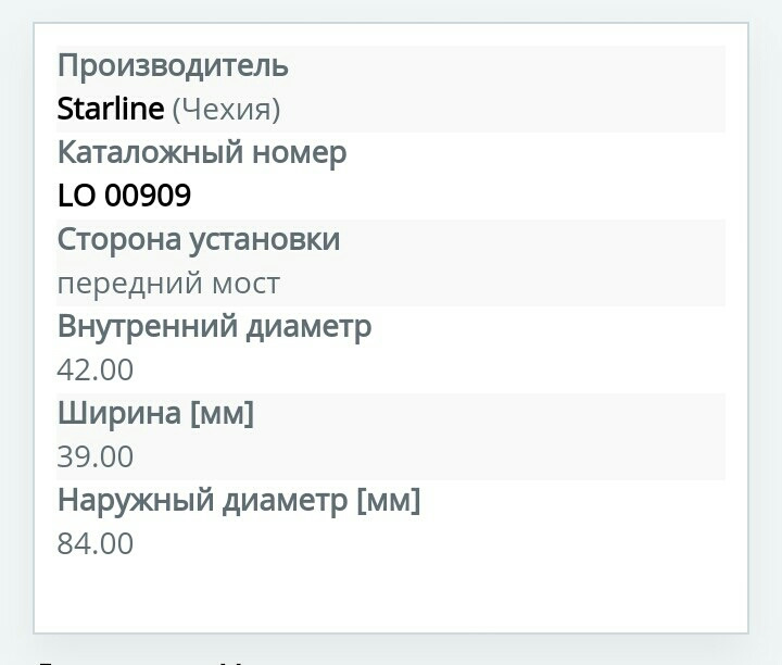 Підшипник передньої маточини. 2