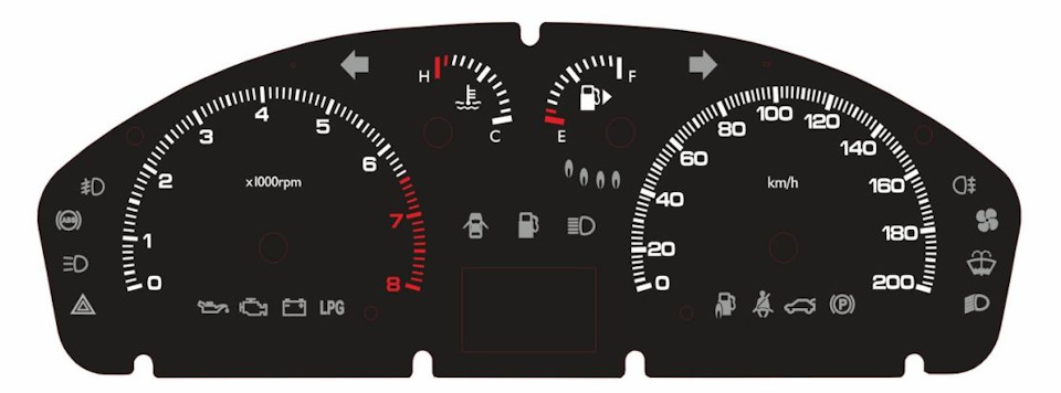 Пересвіт приладки Aveo T250 v.2 5