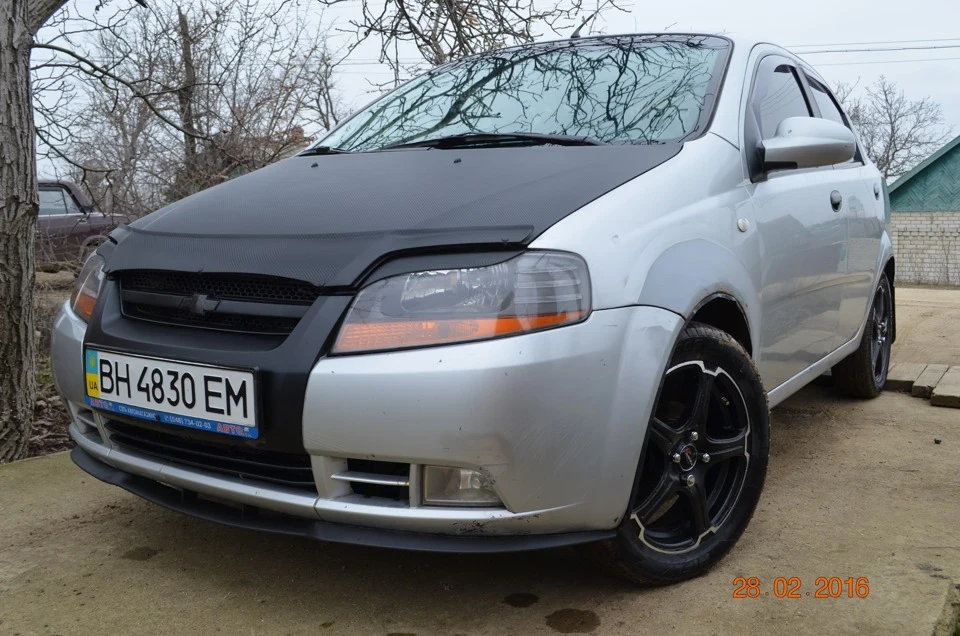 Chevrolet Aveo T200 губа на передній бампер від Seat Cupra sport
