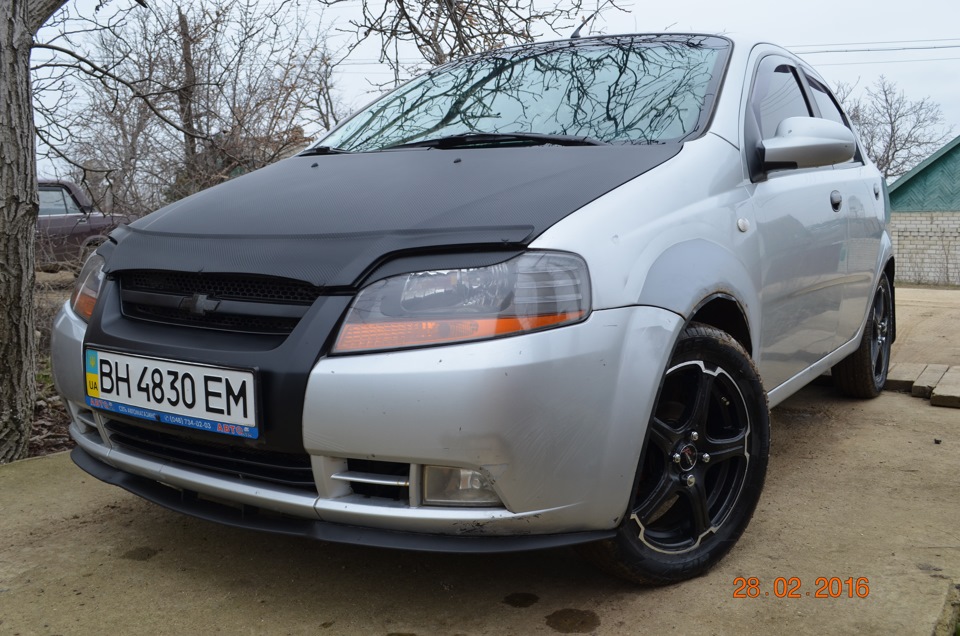 Chevrolet Aveo T200 губа на передній бампер від Seat Cupra sport 1
