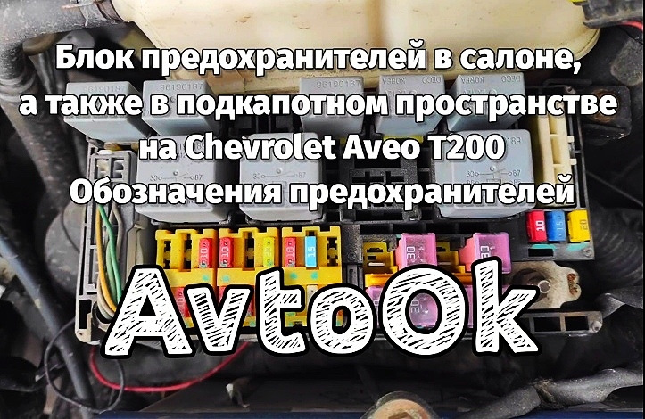 Блок запобіжників у салоні, а також у підкапотному просторі на Chevrolet Aveo T200 5