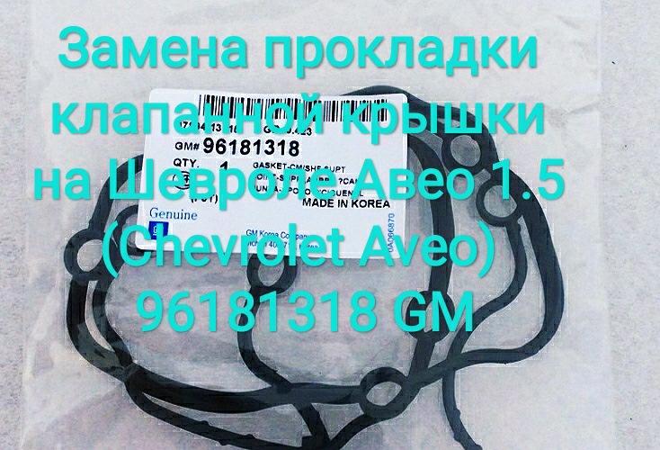Заміна прокладки клапанної кришки на Chevrolet Aveo 1.5 (Chevrolet Aveo) 96181318 GM 1