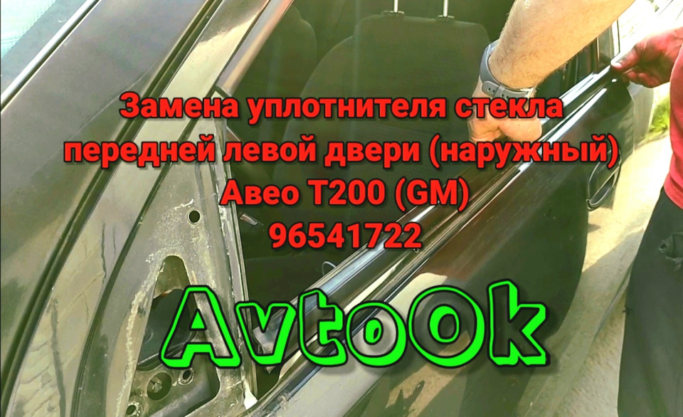 Заміна ущільнювача передніх лівих дверей (зовнішній) Аео Т200 (GM)96541722 1