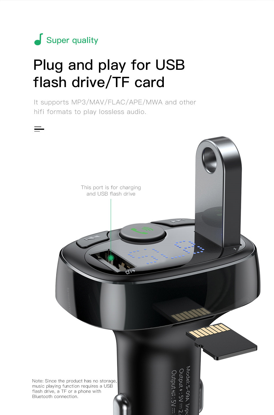 Baseus Bluetooth fm-передавач 3