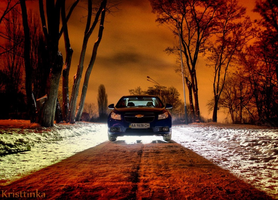 Київ. Зима. Ніч. Авто. Краса 1