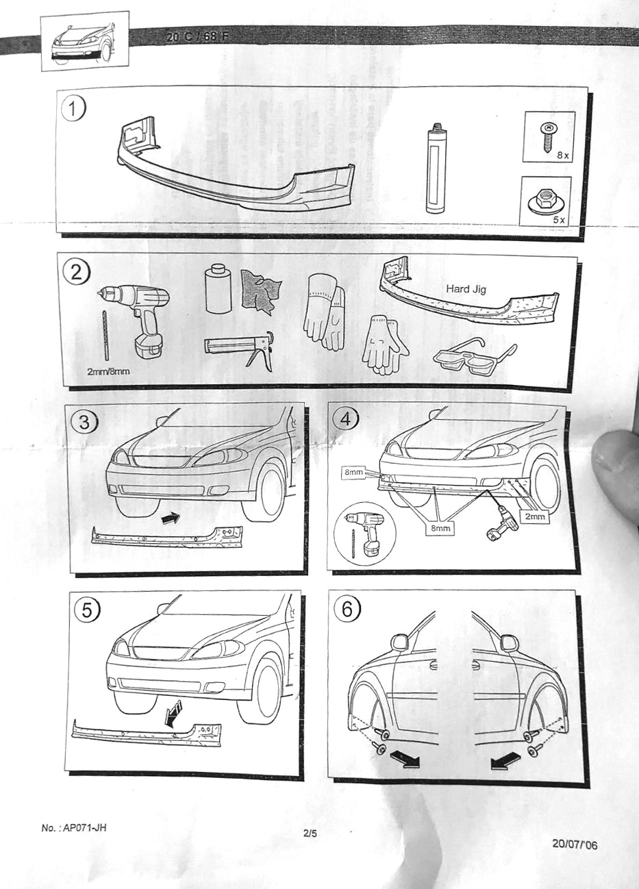 Manual Install Kit WTCC Chevrolet Lacetti 5d 1