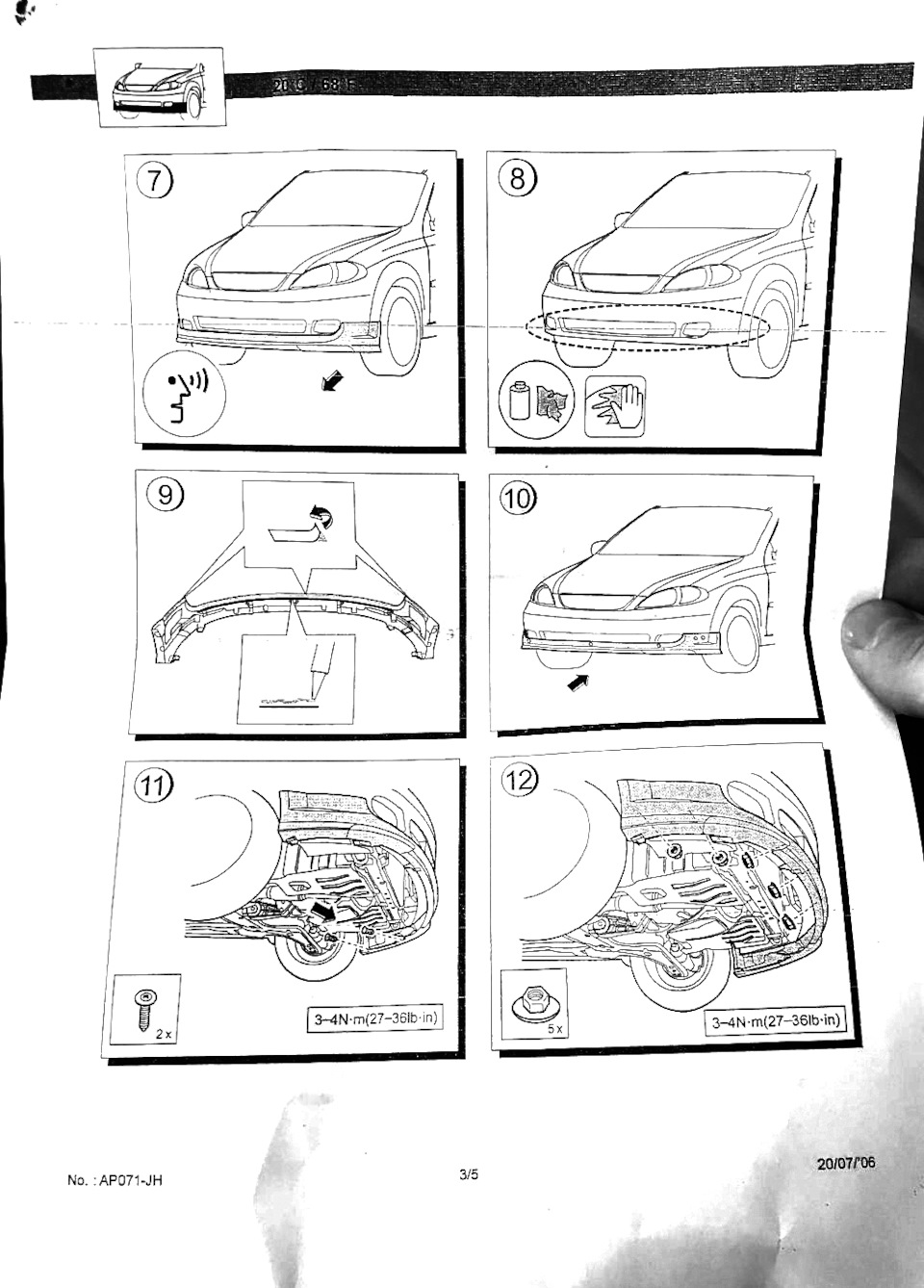 Manual Install Kit WTCC Chevrolet Lacetti 5d 2