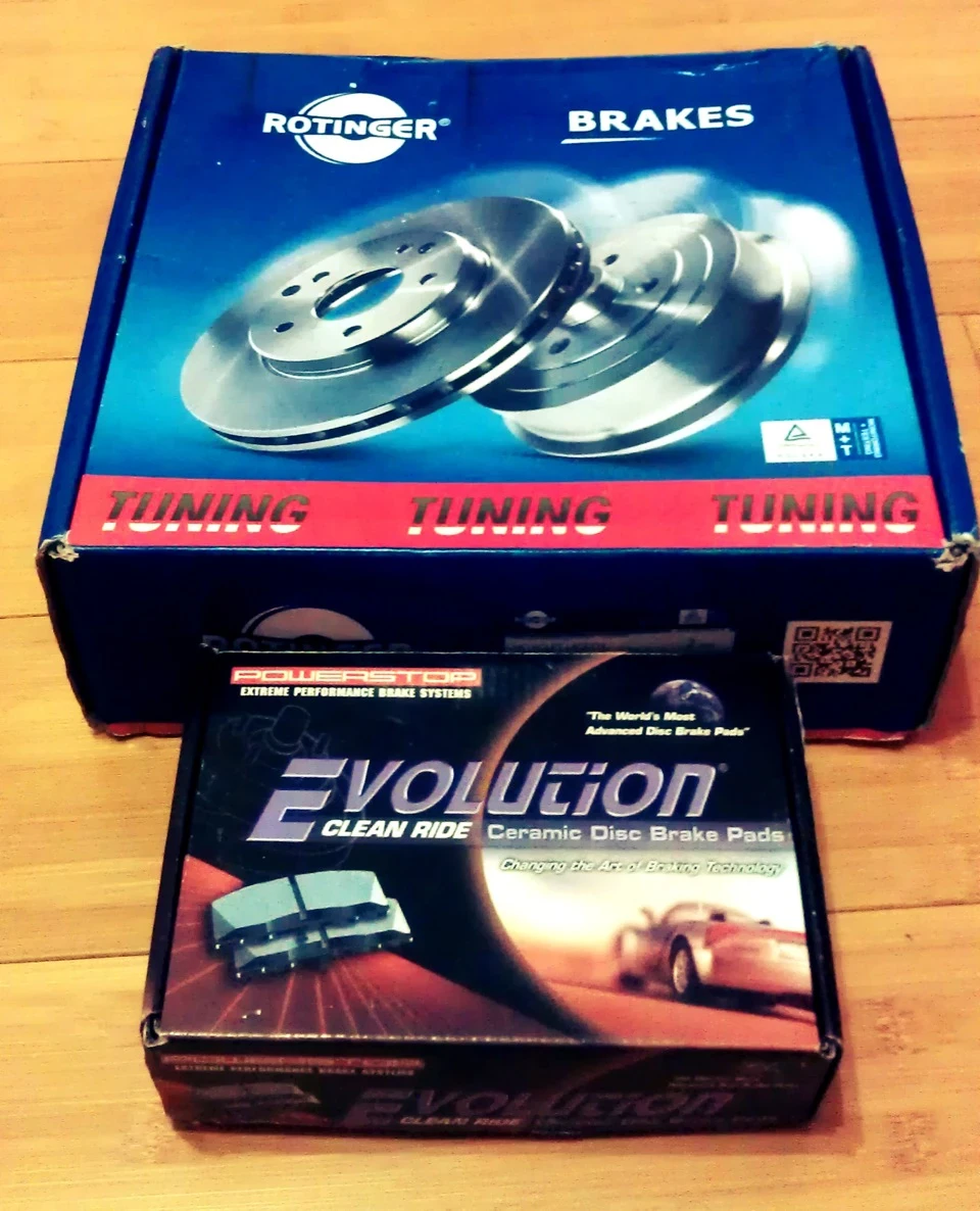 Гальма передні: Rotinger brake discs + Power Stop Ceramic Brake Pads + Ferodo brake fluid dot 5.1