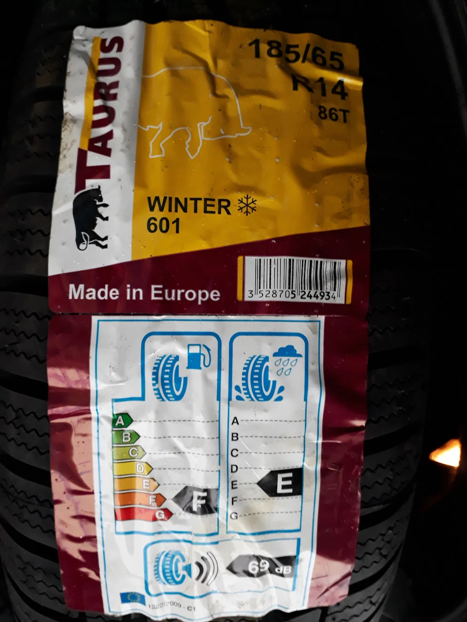 Зимові фрикційні шини Taurus Winter 601 (вони ж Tigar Winter 1, KORMORAN SnowPro B2, Strial 601)