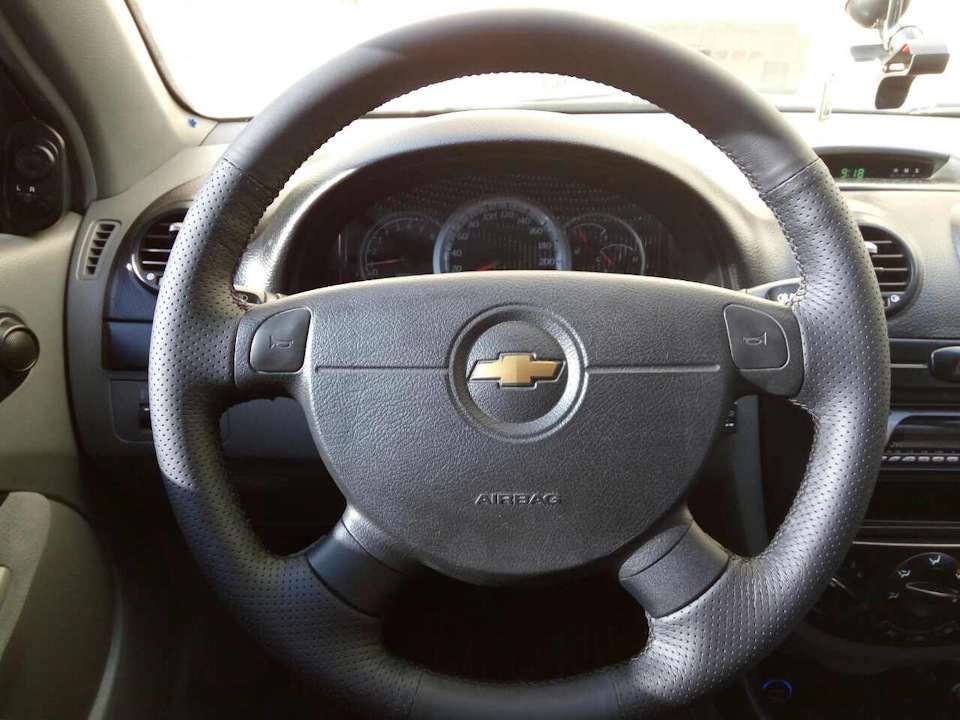 Перетяжка керма Lacetti натуральною італійською шкірою 1