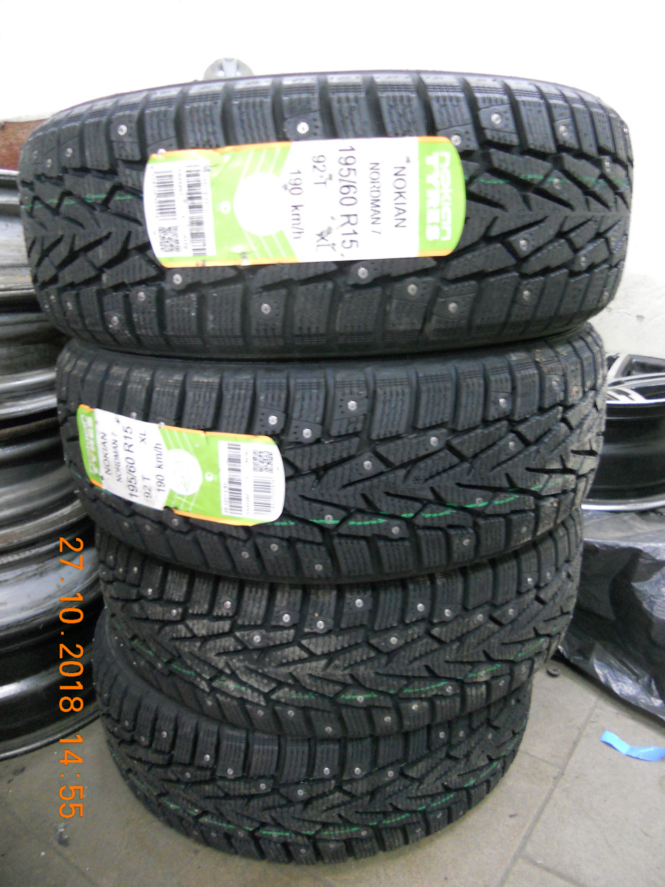 Покупка та встановлення зимових шин Nokian Nordman 7 195/60/R15 1