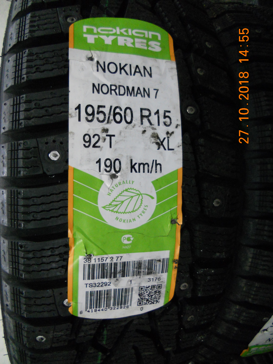 Покупка та встановлення зимових шин Nokian Nordman 7 195/60/R15 2