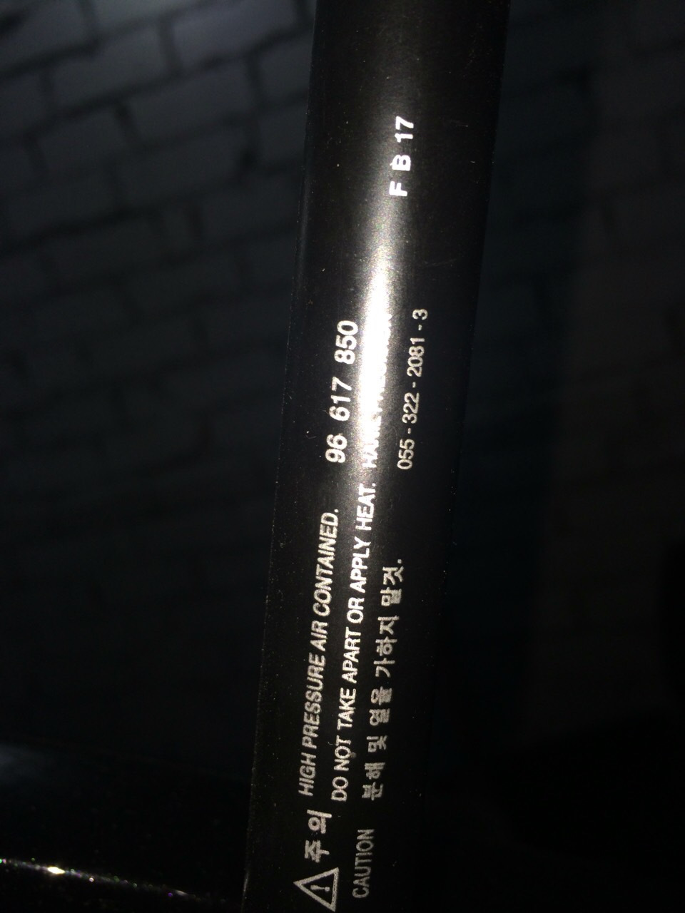 Заміна амортизаторів кришки багажника нового зразка GM 96940955 5