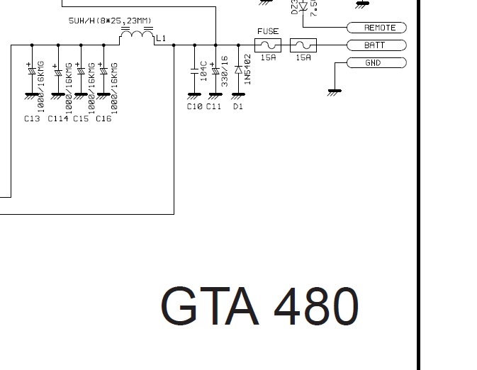 Підсилювач blaupunkt GTA480 незвичайне включення передів 1