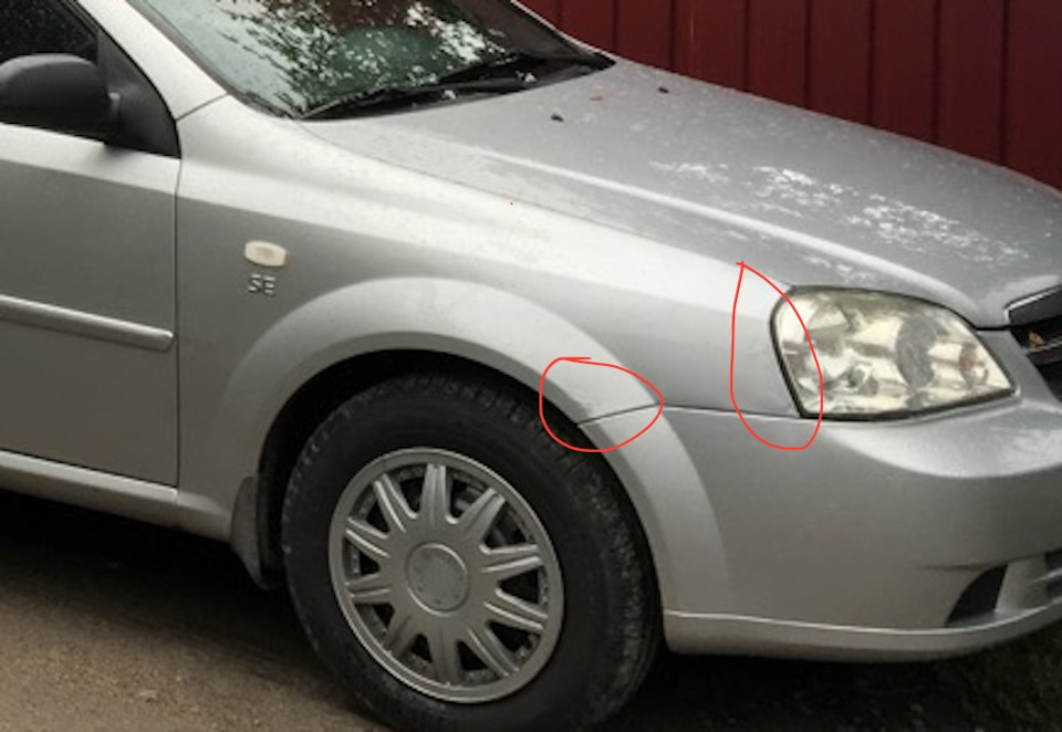 Виправлення кривого фарбування правого крила 1