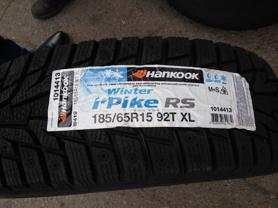 Перевзувся до зими. HANKOOK Winter i*Pike RS W419 185/65R15 92T 2