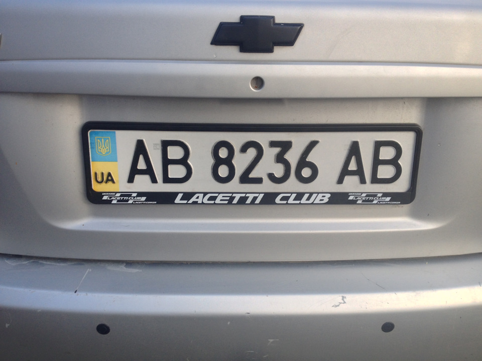 Рамка номерів з написом Lacetti Club 2