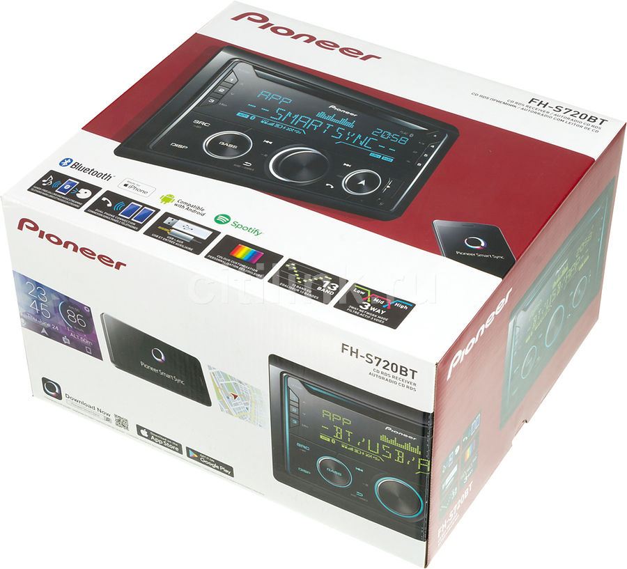 Установка Pioneer FH-S720BT 2